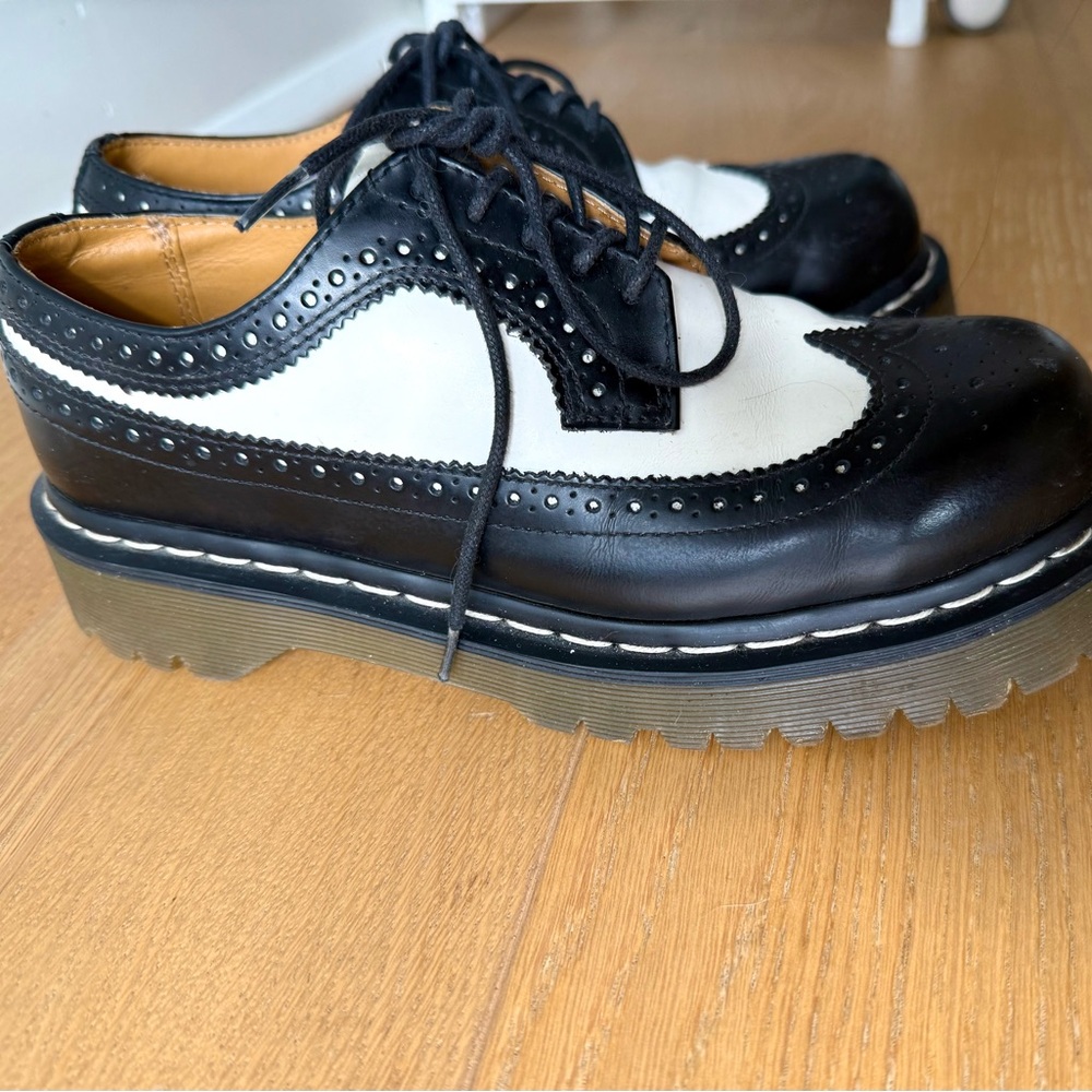 Dr. Martens Two-Tone Black and White Oxfords